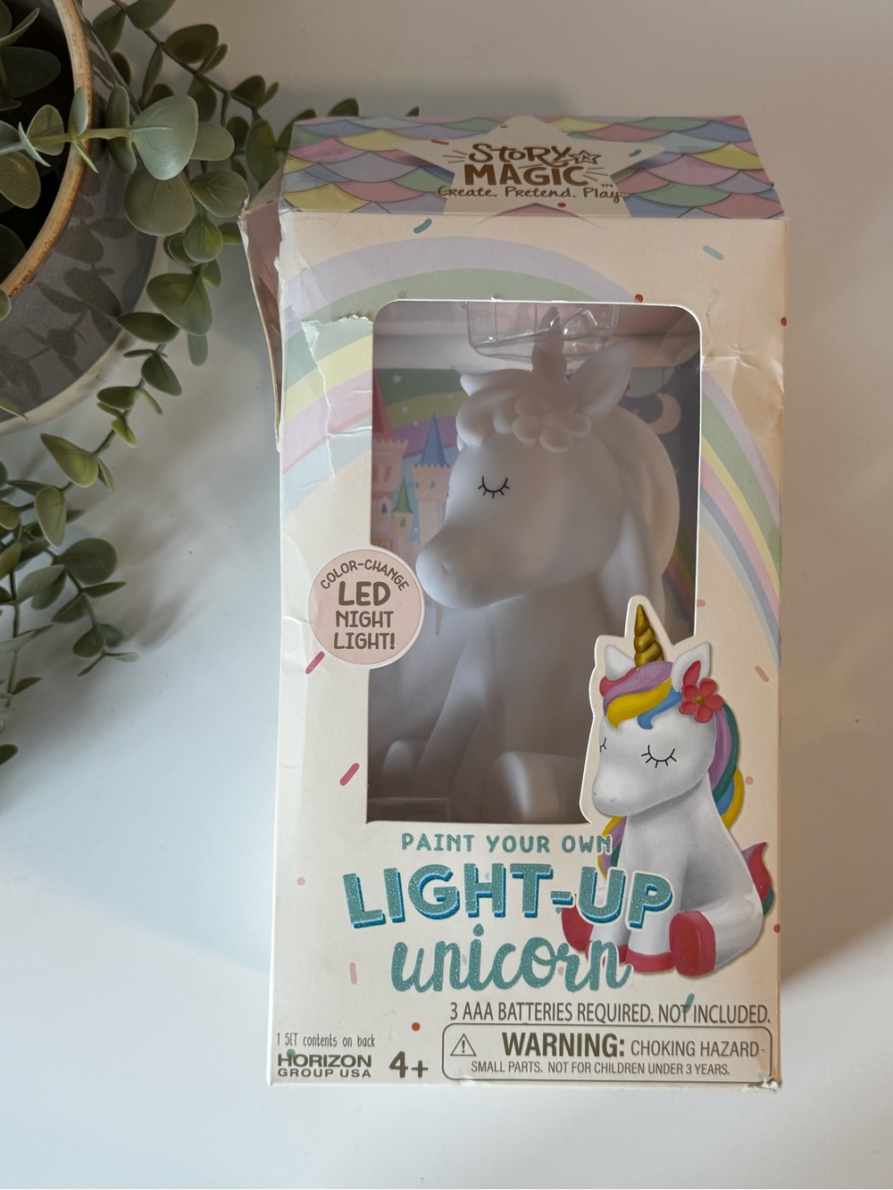 Story Magic Paint Your Own Light-Up Unicorn LED Night Light Craft Kit Ages 4+